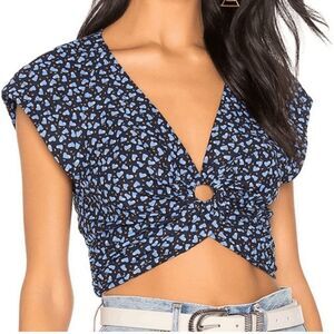 NWT Free People Havana Honey Printed Top Size Large